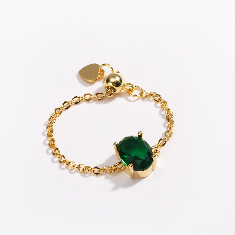 Oval Colored Zircon Ring