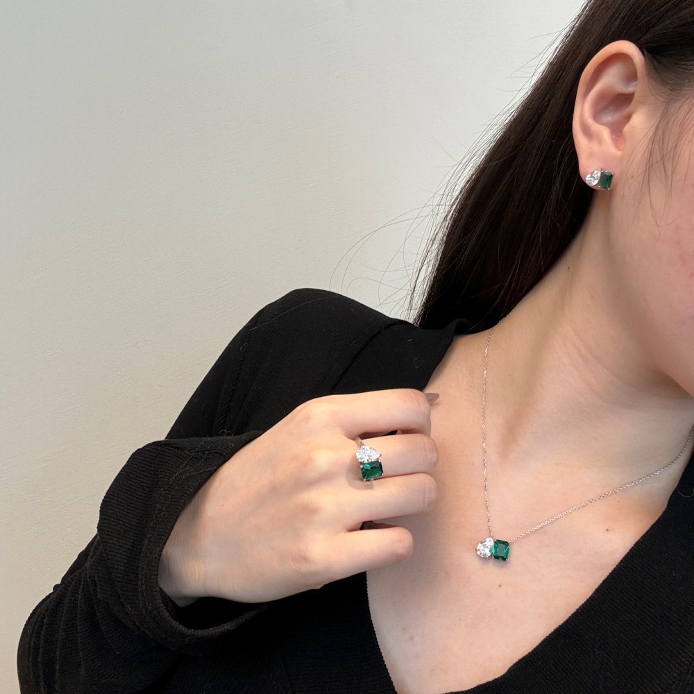 S925 Sterling Silver Water Drop -Necklace / Ring / Earrings / Set