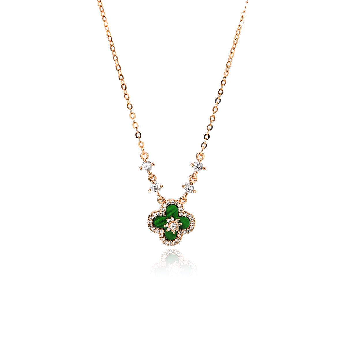 Green Gold Sakura Set（necklace/bracelet/earing/ring）