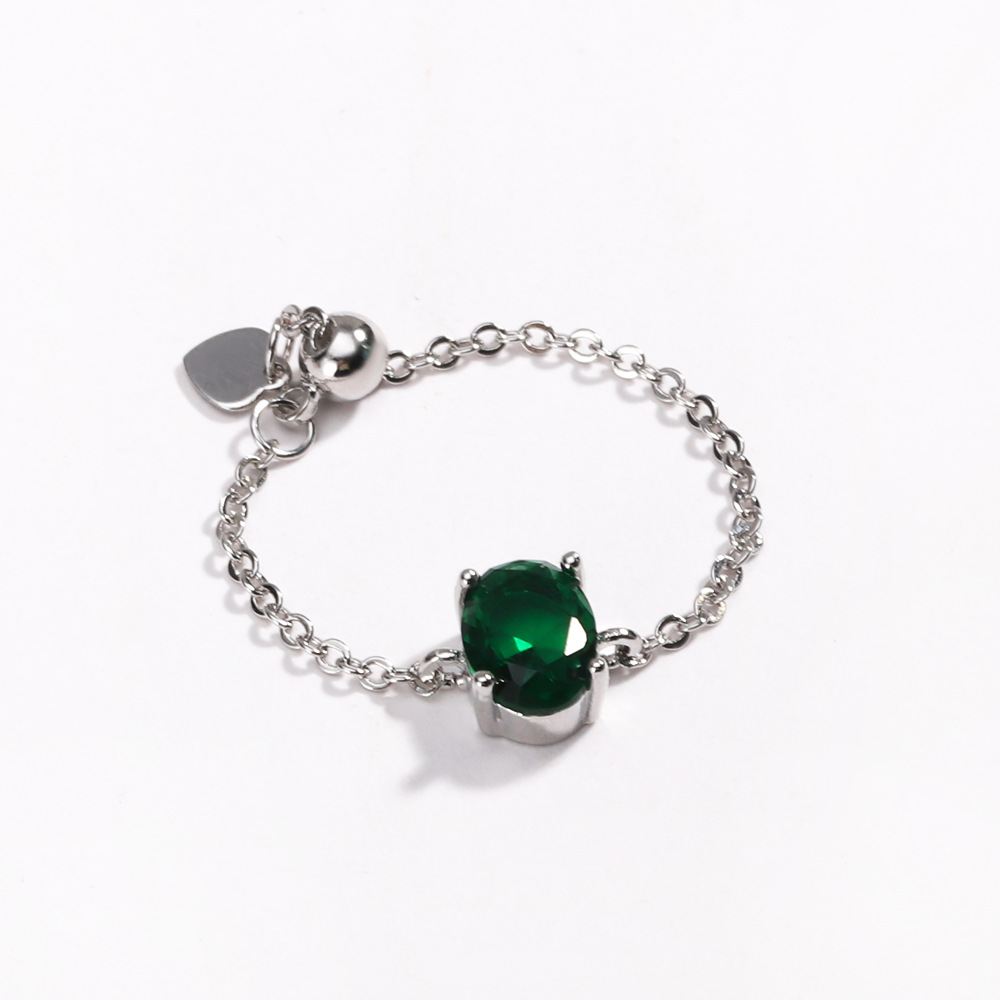 Oval Colored Zircon Ring