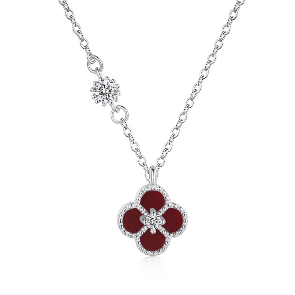 S925 Silver Sakura necklace（10 colours）