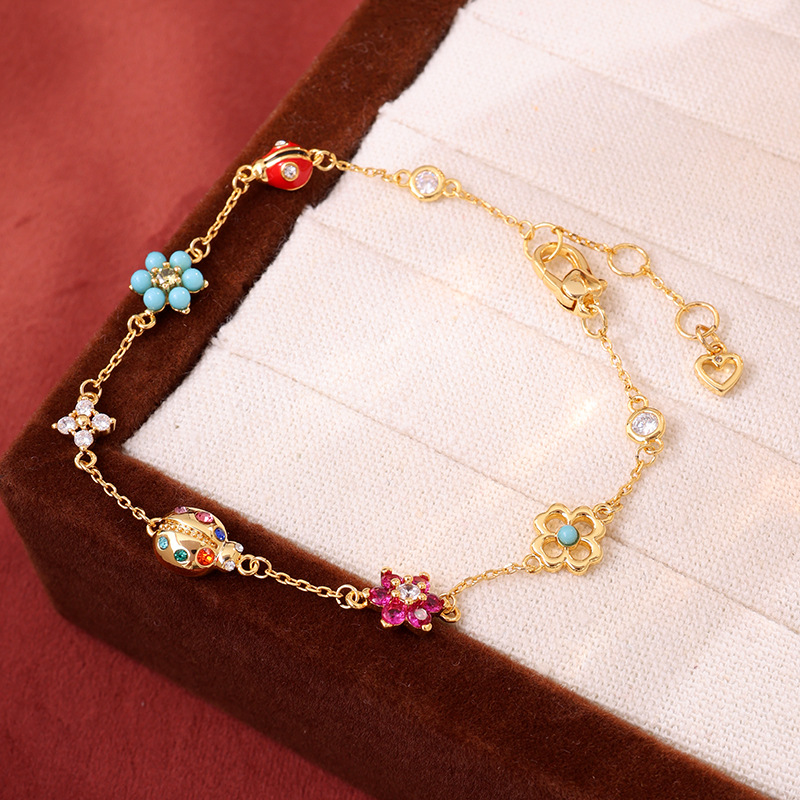 Ladybug & Flower Bracelet/Necklace