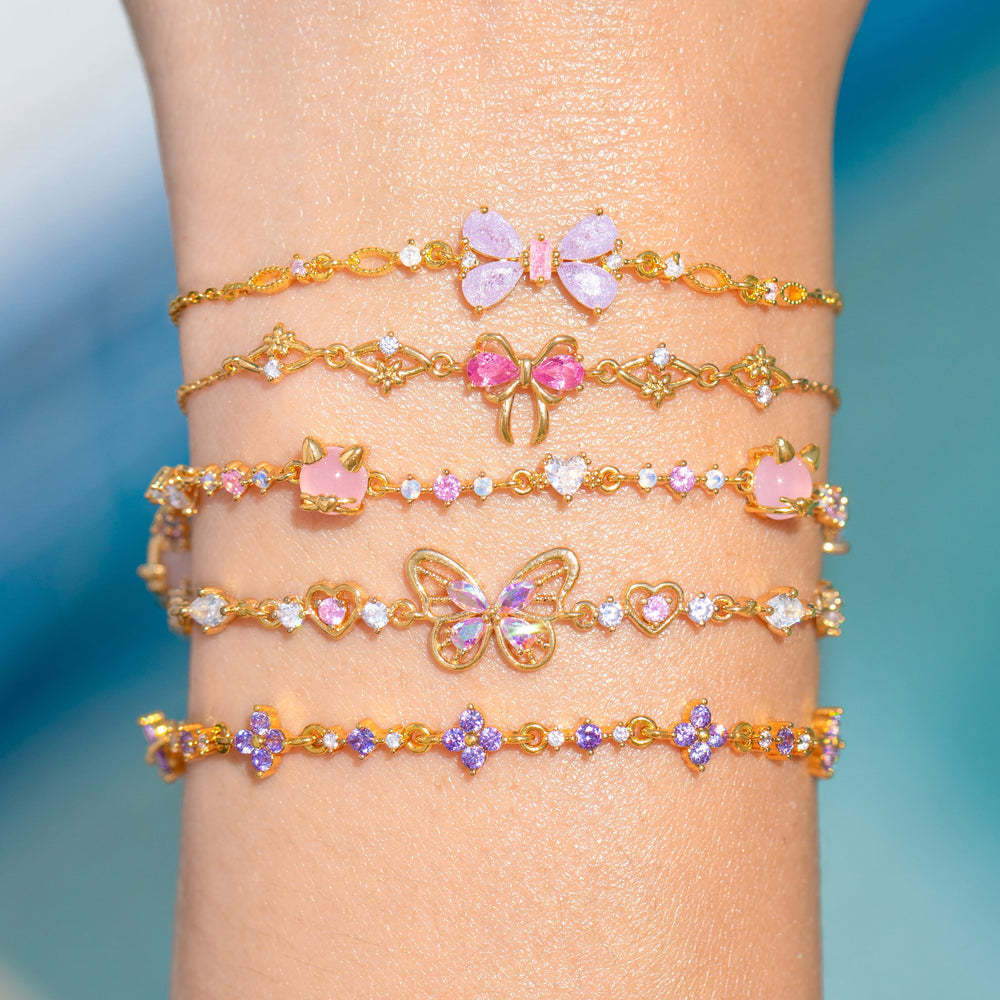 Pink Butterfly Bracelet