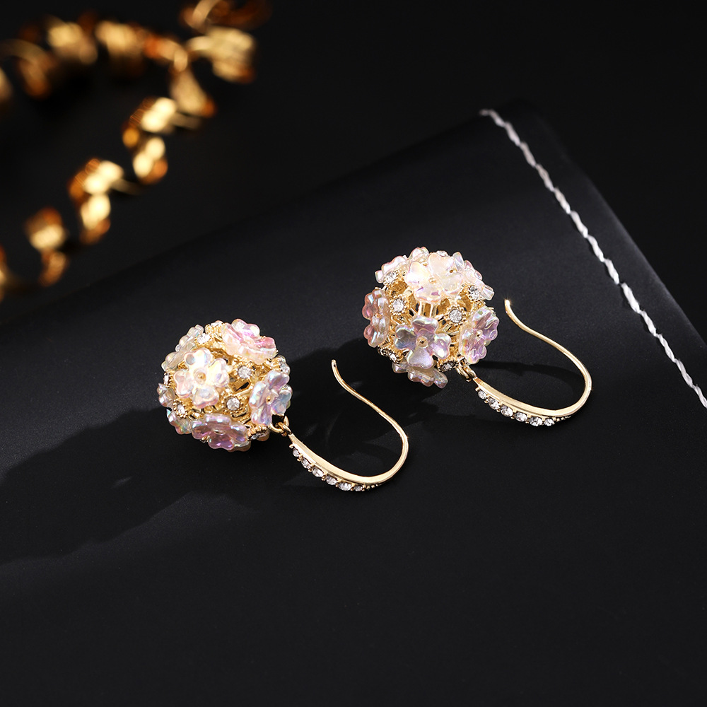 Cute Flower Ball Earrings