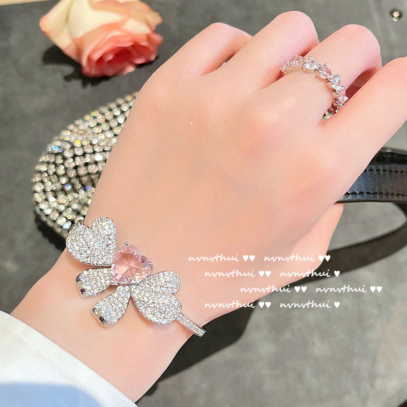 Candy pink heart-Bangle  / Necklace / Ring / Earrings