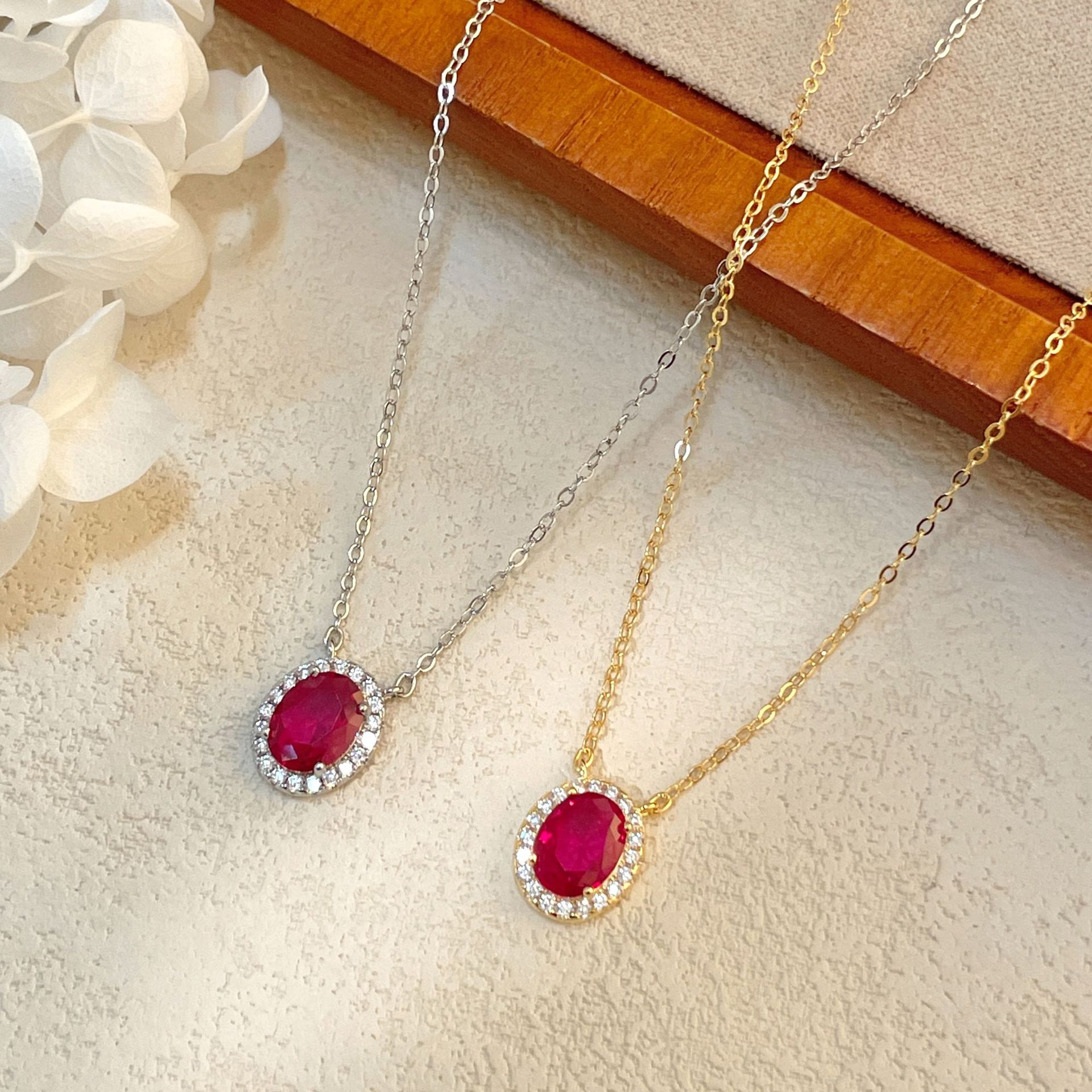 Pink Sapphire -【Necklace】| 925 silver