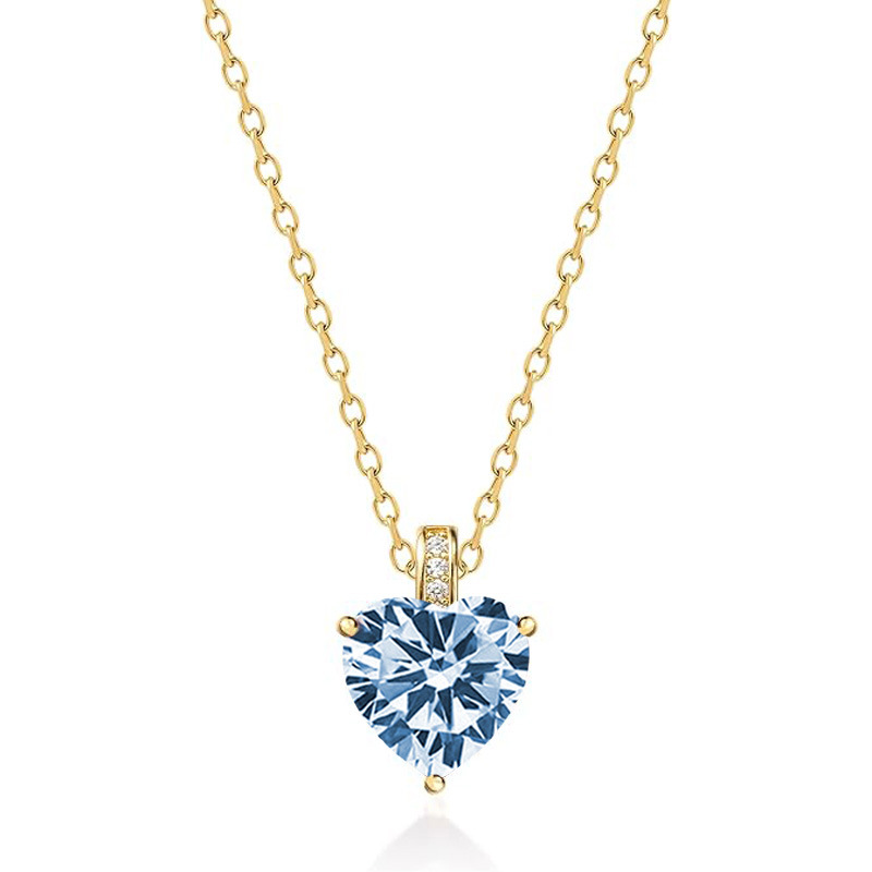 12 Months Birthstone Heart -【Necklace】| 925 silver