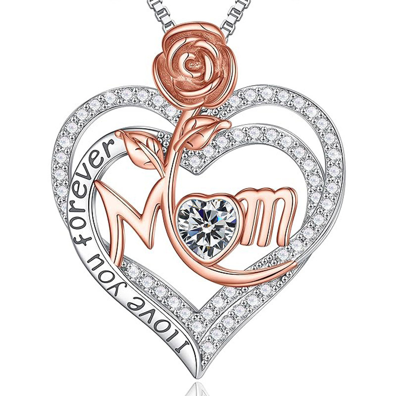 12 Months Birthstone Rose Flower【necklace】| 925 silver
