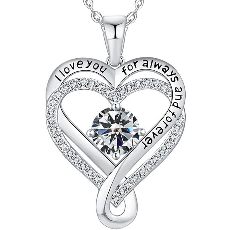 12 Months Birthstone Eternal Heart  -【Necklace】| 925 silver