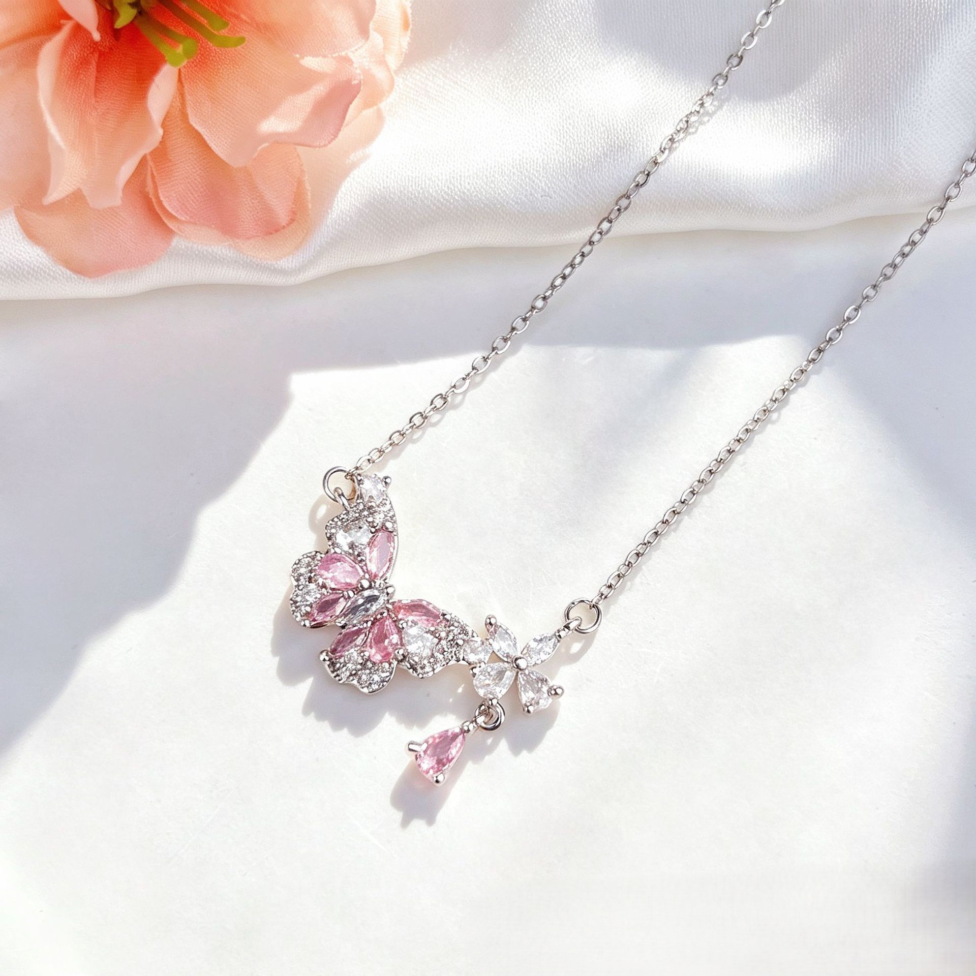 Sakura Water Drop-【necklace】