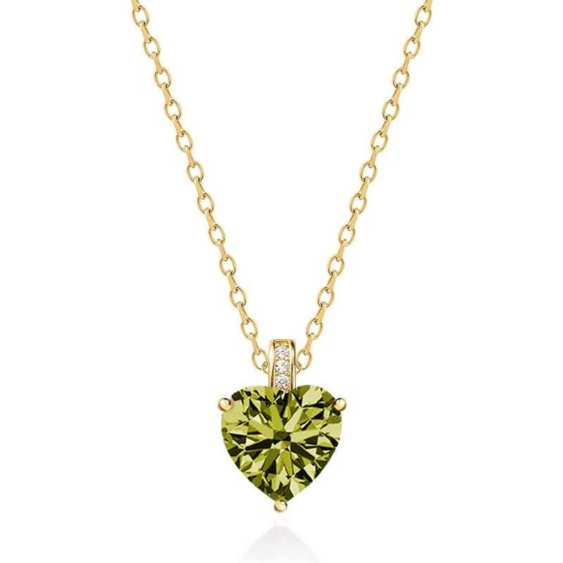 12 Months Birthstone Heart -【Necklace】| 925 silver