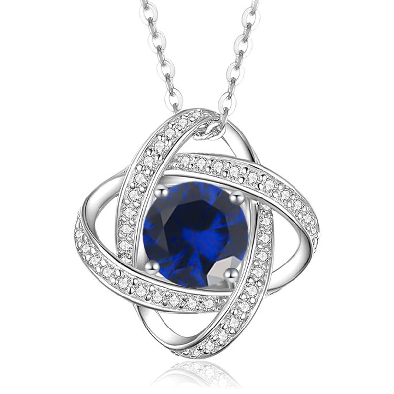 12 Months Birthstone Eternal Heart Four-Leaf Clover -【Necklace】| 925 silver