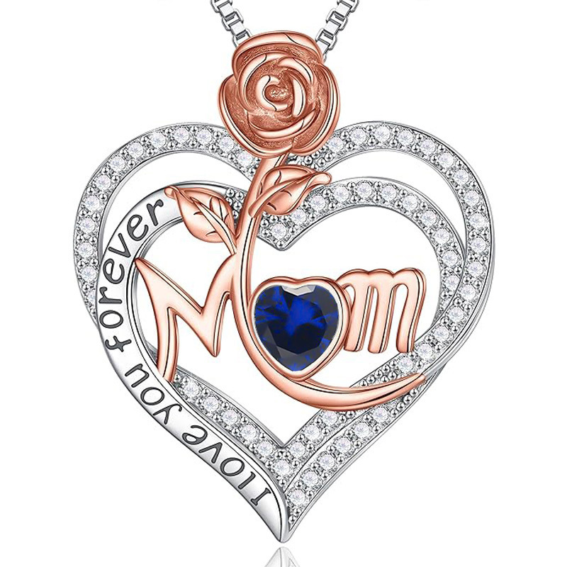 12 Months Birthstone Rose Flower【necklace】| 925 silver