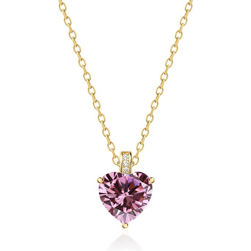 12 Months Birthstone Heart -【Necklace】| 925 silver