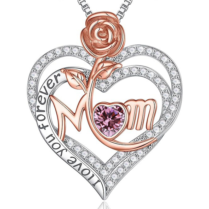 12 Months Birthstone Rose Flower【necklace】| 925 silver