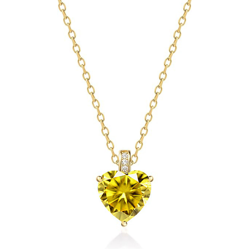 12 Months Birthstone Heart -【Necklace】| 925 silver