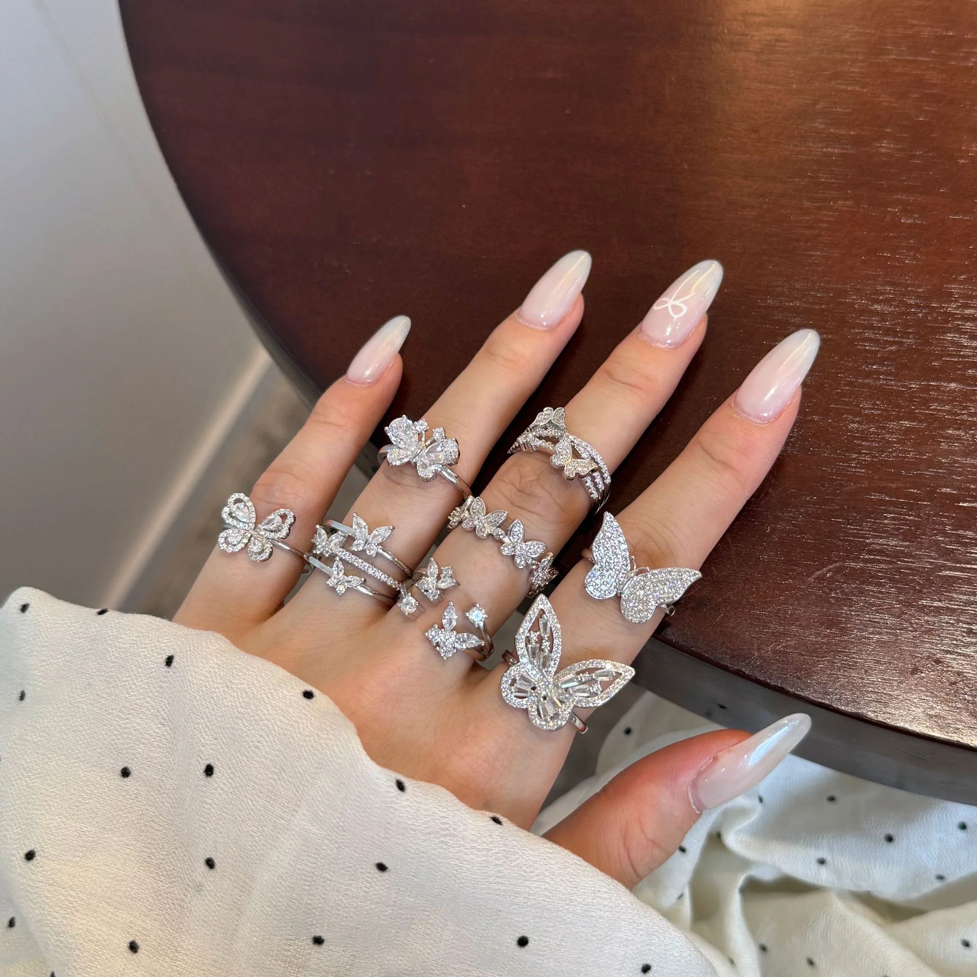 Butterfly Silver Ring Collection