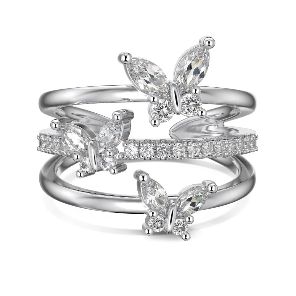 Butterfly Silver Ring Collection