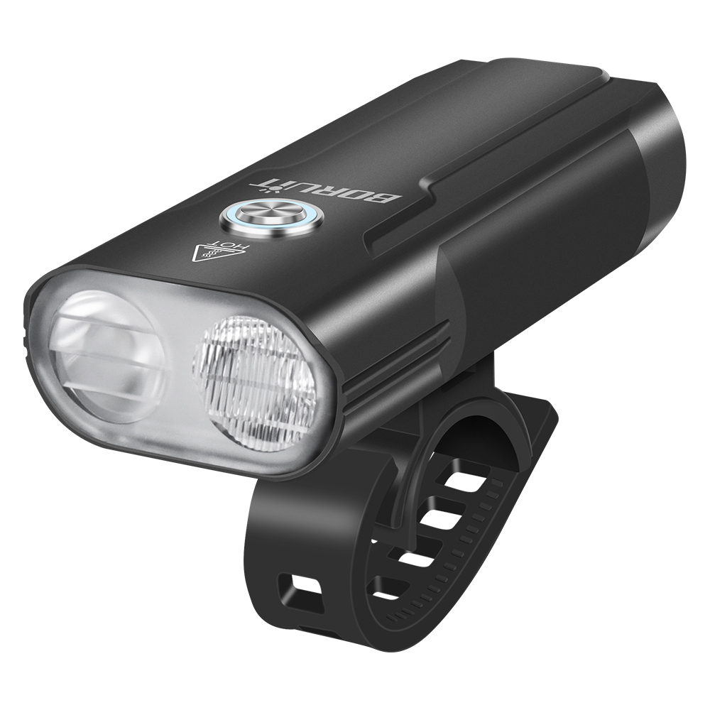 LD12 two-light bicycle light, aluminum alloy, high and low beam switch, IP67 waterproof, Type-C charging, 100 meters illumination distance