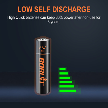 Boruit AAA Alkaline Dry Battery High Efficiency Power Output, Wide Compatibility Steel Shell