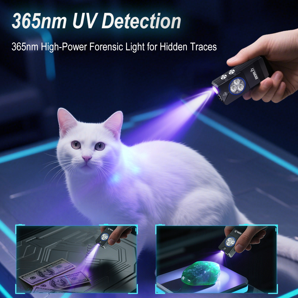 BORUiT EV30 Multi-Color LED Flashlight with Long Battery Life