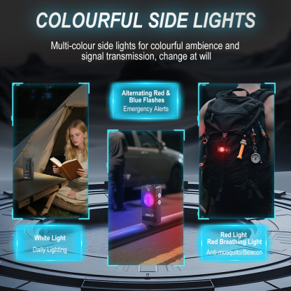 BORUiT EV30 Multi-Color LED Flashlight with Long Battery Life