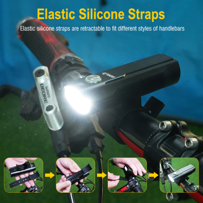 BORUiT LD14 Super Bright Two-Lamp Bicycle Light Aluminum Alloy High and Low Beam Switch