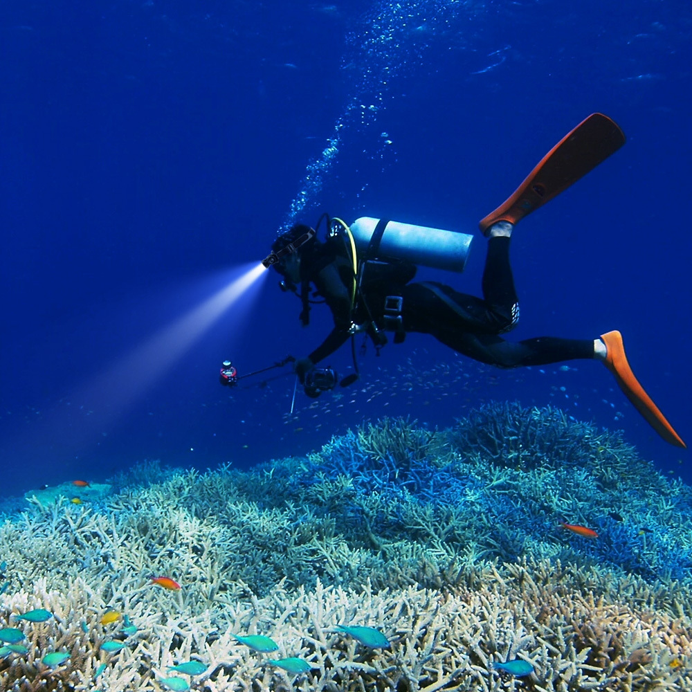 BORUiT HP900 LED Powerful Scuba Diving Headlamp Underwater 60M 21700 Battery Dive Head Torch