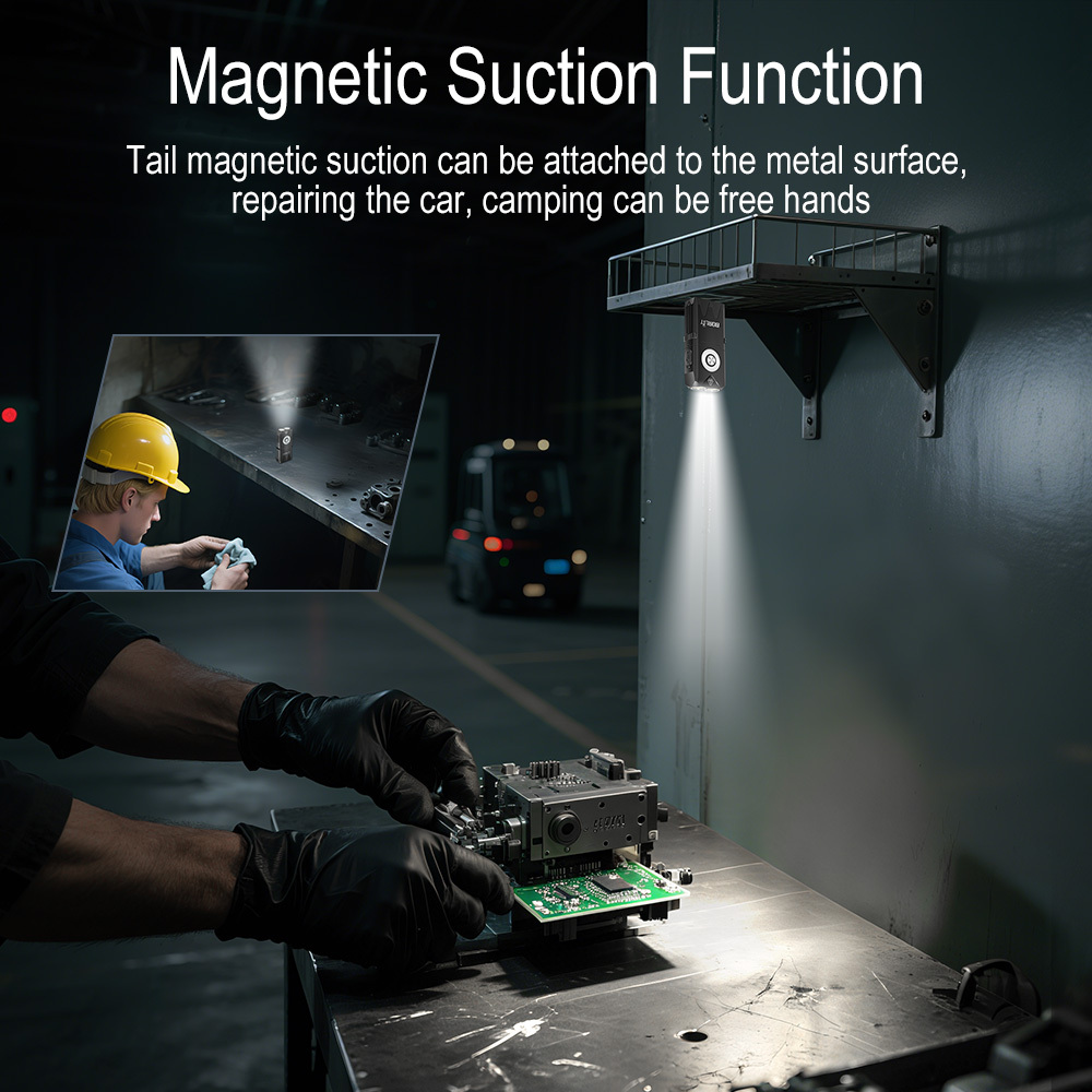 BORUIT EV25 Keychain Flashlight, 650LM, USB-C, IP66 Waterproof