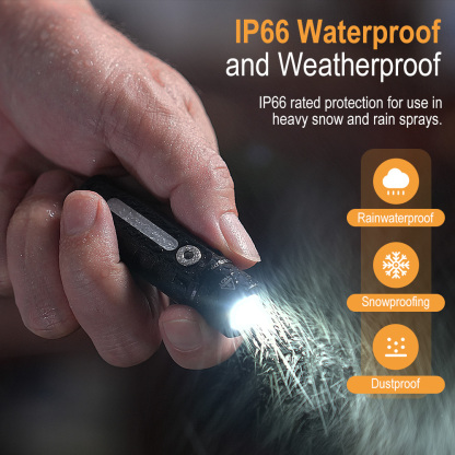 RJ28 Mini LED Flashlight with Multicolor Side Light, 410LM Brightness IP66 Waterproof