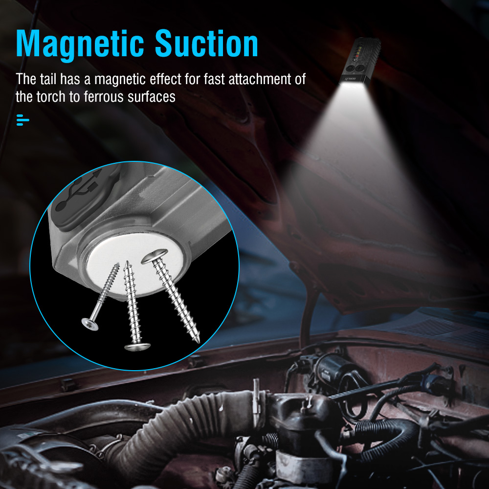 BORUiT V10L 1000LM Mini Keychain Flashlight with Red Laser Type-C Charging