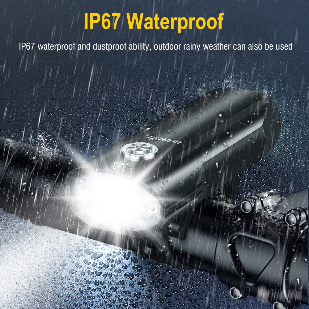 BORUiT LD14 Super Bright Two-Lamp Bicycle Light Aluminum Alloy High and Low Beam Switch