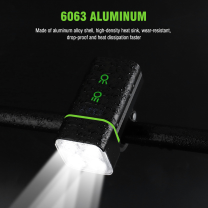 BORUiT L10 Super Bright Bike Front Light with T6 LEDs Type-C Rechargeable Bicycle Lights