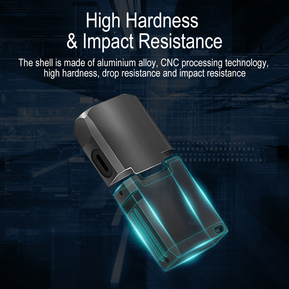 BORUIT EV25 Keychain Flashlight, 650LM, USB-C, IP66 Waterproof