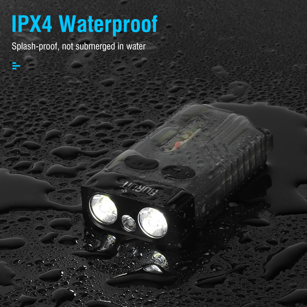 BORUiT V10L 1000LM Mini Keychain Flashlight with Red Laser Type-C Charging