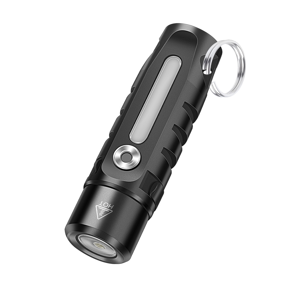 RJ28 Mini LED Flashlight with Multicolor Side Light, 410LM Brightness IP66 Waterproof