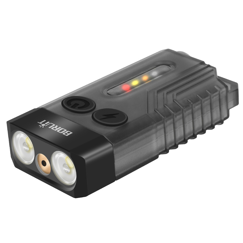 BORUiT V10L 1000LM Mini Keychain Flashlight with Red Laser Type-C Charging