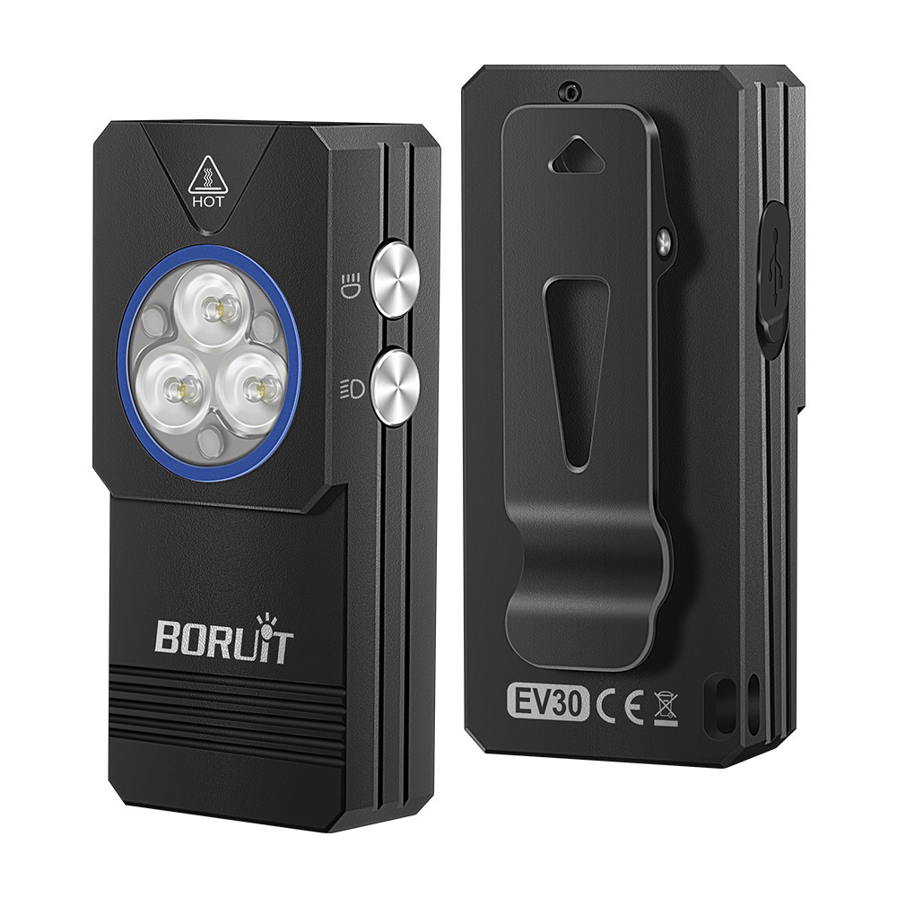 BORUiT EV30 Multi-Color LED Flashlight with Long Battery Life