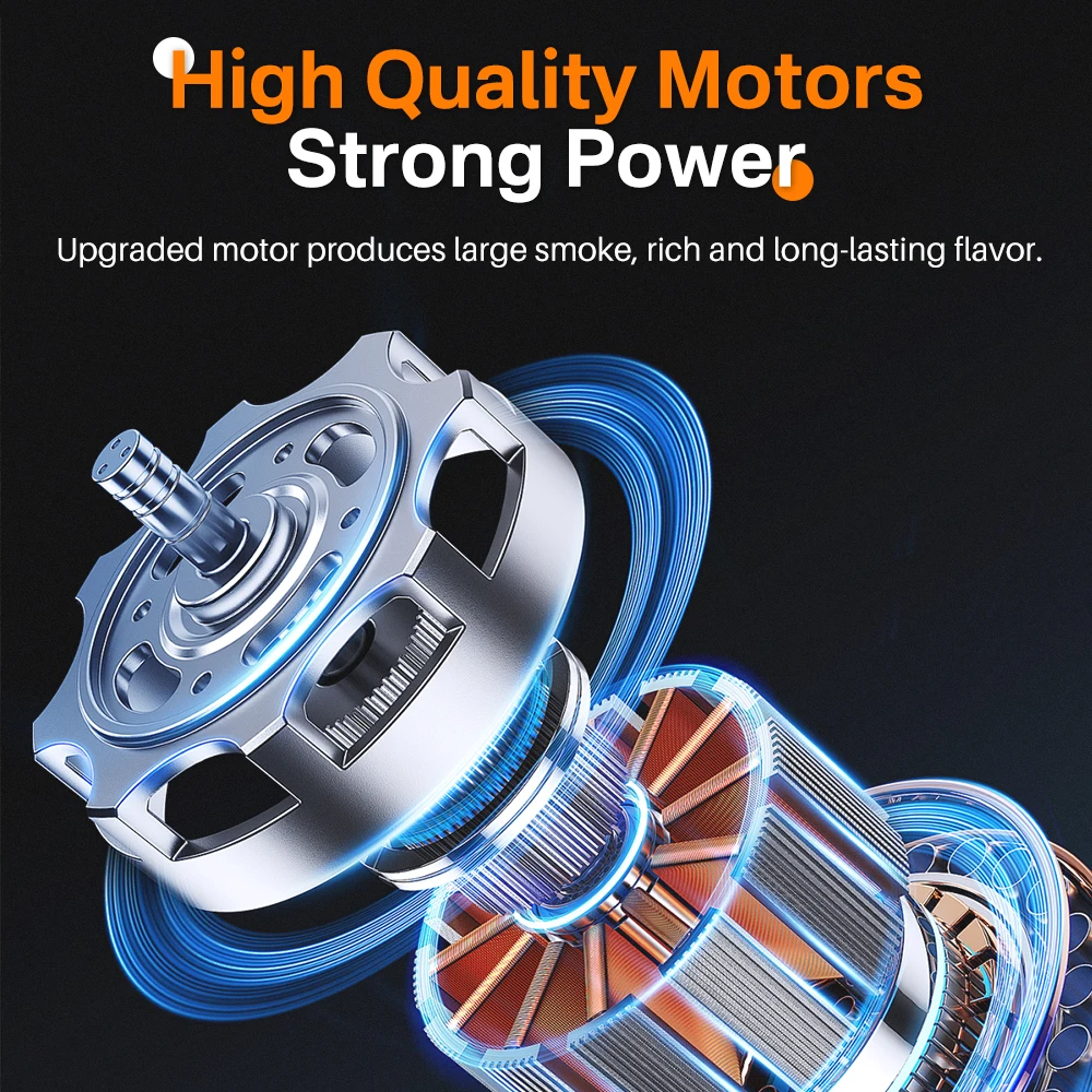 BORUiT SK301B Smoke Infuser Cuisine Portable Molecular Machine Bar Cold Smoke Generator Meat Burn Cooking Smoking Gun for BBQ