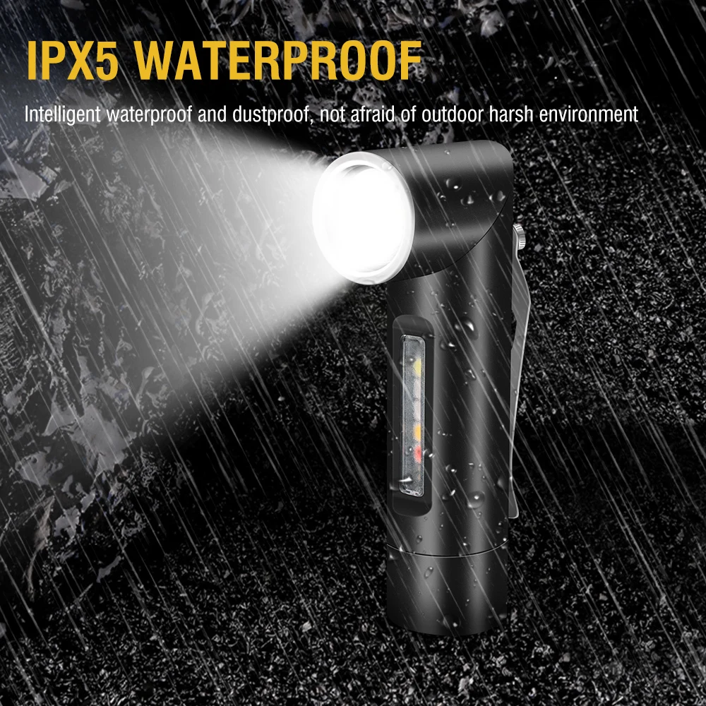 BORUiT V5S Super Bright LED Variable EDC Flashlight Type-C Rechargeable Torch