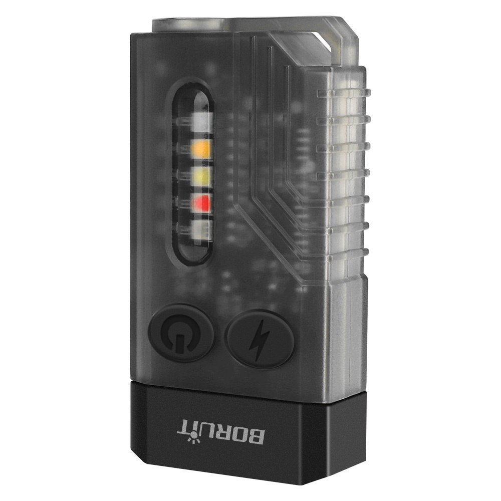 BORUiT V10L 1000LM Mini Keychain Flashlight with Red Laser Type-C Charging
