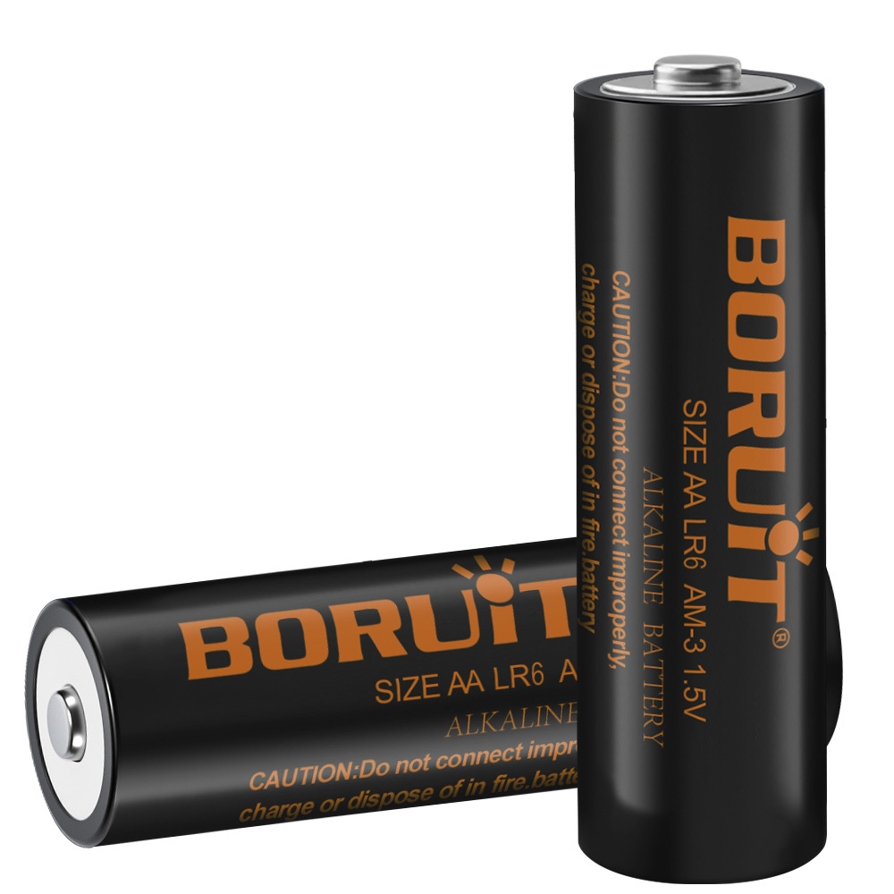 BORUiT AA Alkaline Battery, Silver-Blue Color, Durable, Compatible with Various Devices