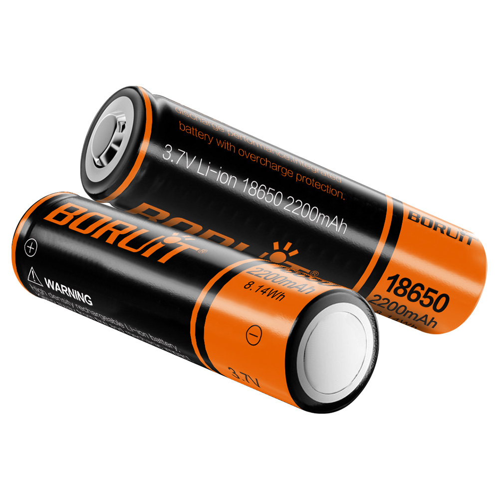 BORUiT High-Performance 18650 Lithium-Ion 2200mah Battery