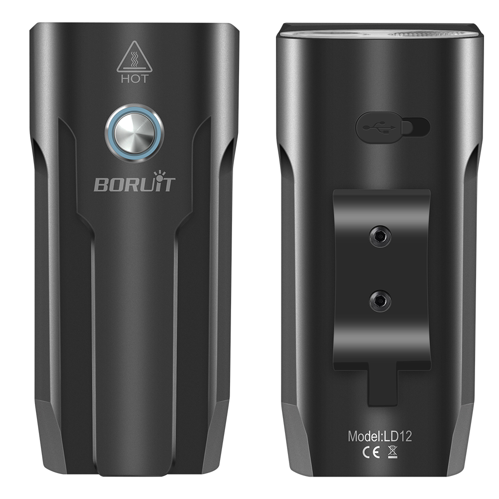 LD12 two-light bicycle light, aluminum alloy, high and low beam switch, IP67 waterproof, Type-C charging, 100 meters illumination distance