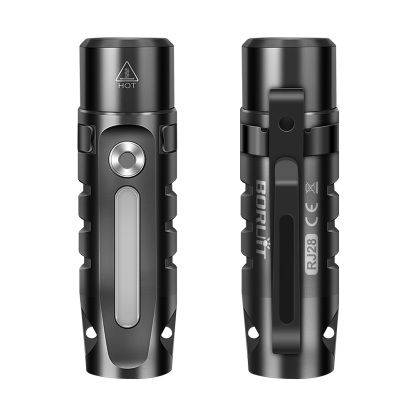 RJ28 Mini LED Flashlight with Multicolor Side Light, 410LM Brightness IP66 Waterproof