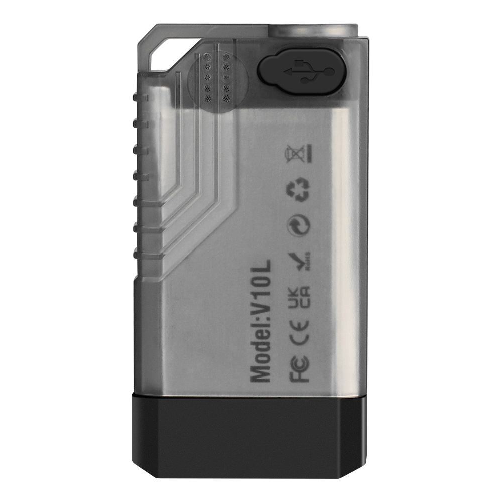 BORUiT V10L 1000LM Mini Keychain Flashlight with Red Laser Type-C Charging