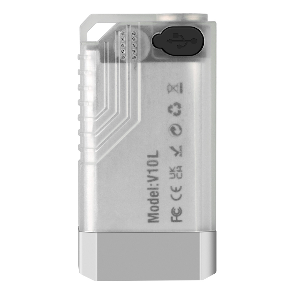 BORUiT V10L 1000LM Mini Keychain Flashlight with Red Laser Type-C Charging