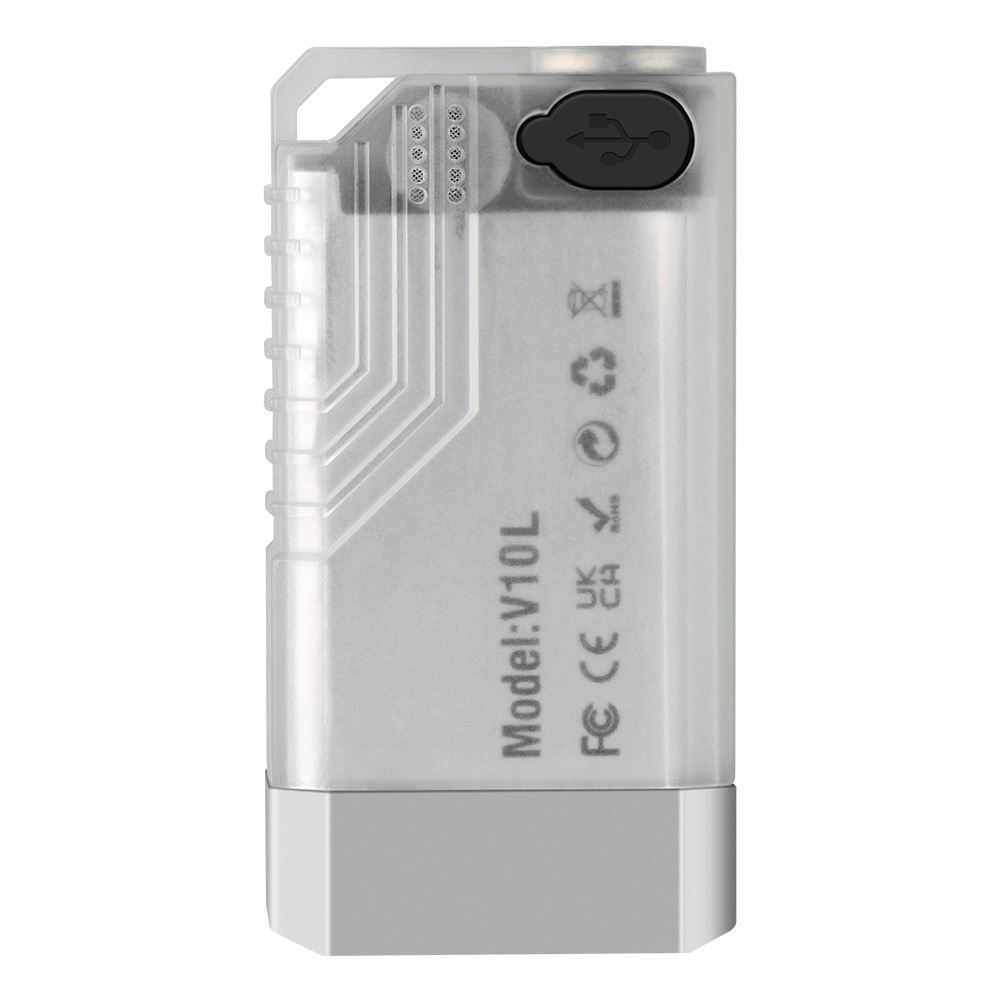 BORUiT V10L 1000LM Mini Keychain Flashlight with Red Laser Type-C Charging