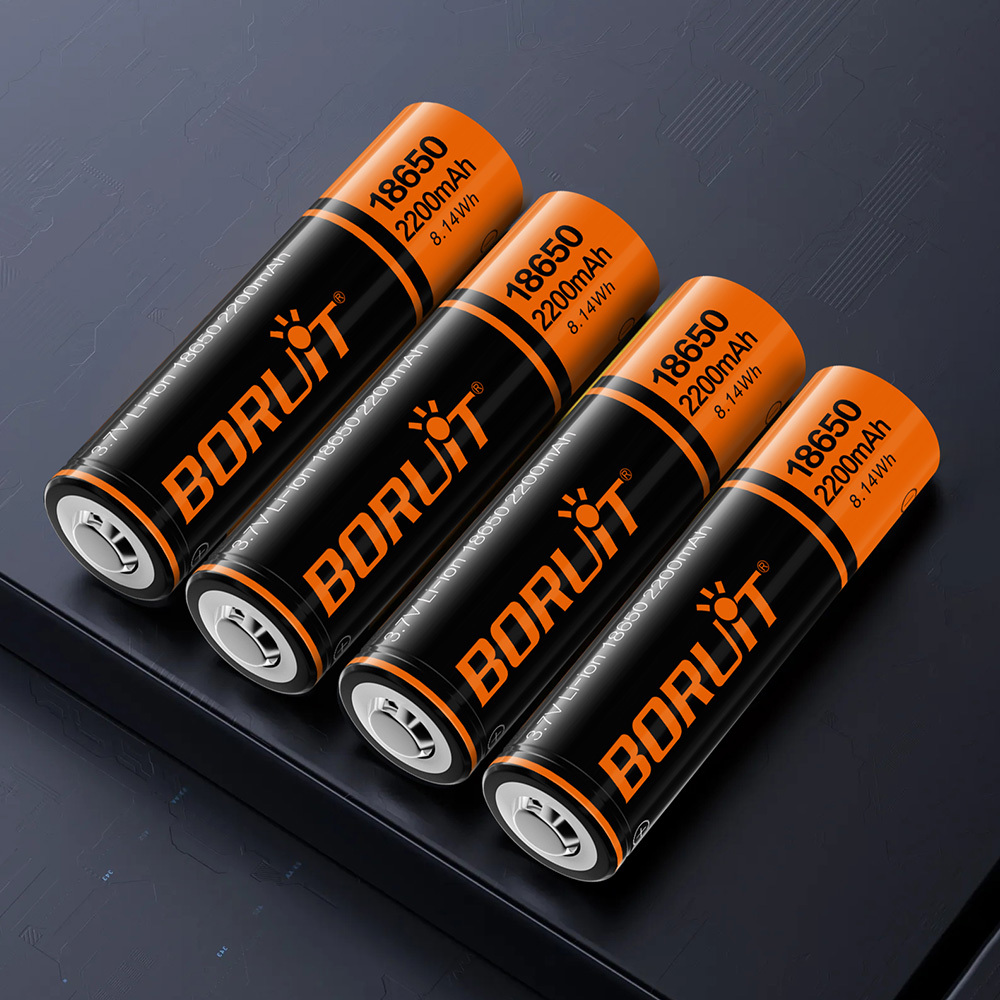 BORUiT High-Performance 18650 Lithium-Ion 2200mah Battery