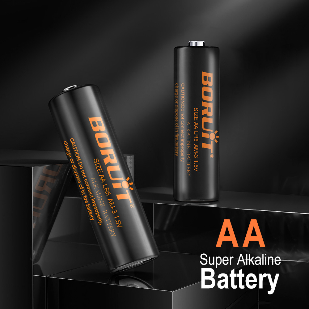 BORUiT AA Alkaline Battery, Silver-Blue Color, Durable, Compatible with Various Devices